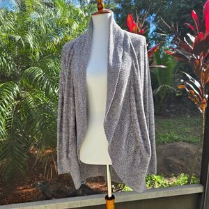 Barefoot Dreams CozyChic Lite Circle Lounge Cardigan Sweater Grey Size XS/S